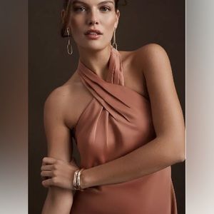 Stunning BHLDN Ruby satin charmeuse dress size 6 color Sedona